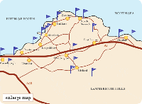 golf east lothian map